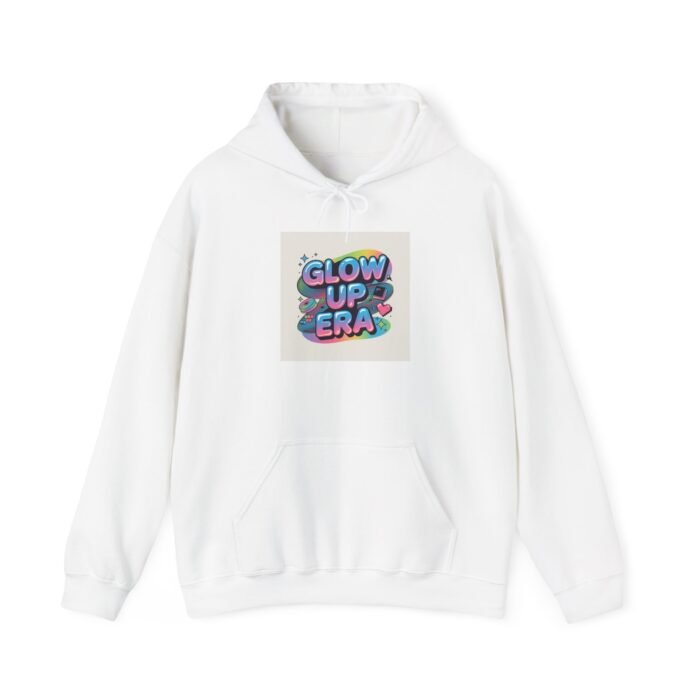 Glow Up Era Hoodie | Y2K Cyber Holo, Chrome Text Retro Tech